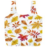 Watercolor-autumn-leaves-pattern-vector Full Print Recycle Bag (XXXL)