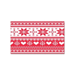Nordic-seamless-knitted-christmas-pattern-vector Sticker (rectangular) by nateshop