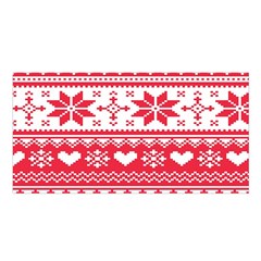 Nordic-seamless-knitted-christmas-pattern-vector Satin Shawl 45  X 80  by nateshop