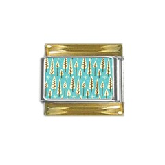 Vector-white-cartoon-trees-pattern Gold Trim Italian Charm (9mm) by nateshop