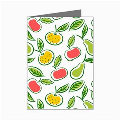 Fruit Fruits Food Illustration Background Pattern Mini Greeting Card