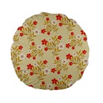 Illustration Pattern Flower Floral Standard 15  Premium Flano Round Cushions Back