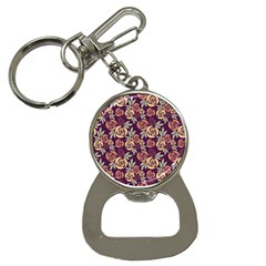 Illustration Flower Floral Nature Pattern Background Bottle Opener Key Chain