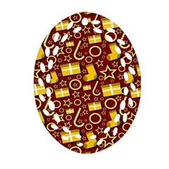 Pattern Paper Fabric Wrapping Ornament (oval Filigree)