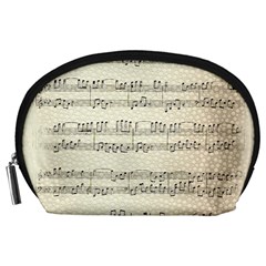 Music Beige Vintage Paper Background Design Accessory Pouch (large)