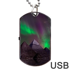 Fantasy Pyramid Mystic Space Dog Tag Usb Flash (one Side) by Wegoenart