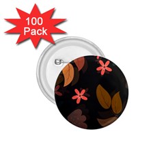 Flower Leaves Background Floral 1 75  Buttons (100 Pack) 