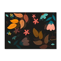 Flower Leaves Background Floral Sticker A4 (10 Pack) by Ravend