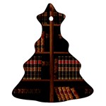 Book Bookshelf Bookcase Library Christmas Tree Ornament (Two Sides) Back