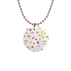 Summer Backgroundnature Beach 1  Button Necklace by Ravend