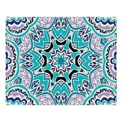 Blue Shades Mandala   Double Sided Flano Blanket (large)  by ConteMonfrey