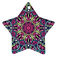 Cold Colors Mandala   Star Ornament (two Sides) by ConteMonfrey