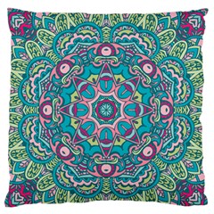 Green, Blue And Pink Mandala  Standard Flano Cushion Case (two Sides) by ConteMonfrey