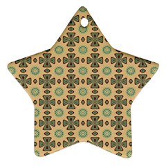 Abstracr Green Caramels Star Ornament (two Sides) by ConteMonfrey