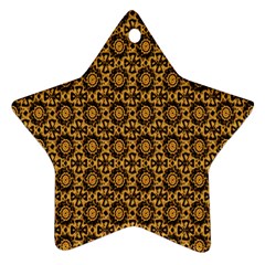 Cat Head Caleidoscope Star Ornament (two Sides) by ConteMonfrey
