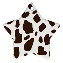 Cow Spots Brown White Ornament (star) by ConteMonfrey