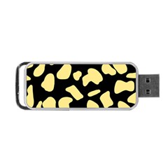 Cow Yellow Black Portable Usb Flash (one Side) by ConteMonfrey