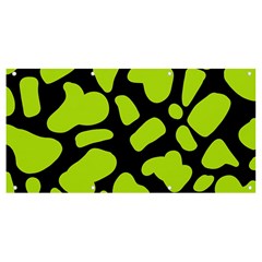 Neon Green Cow Spots Banner And Sign 8  X 4  by ConteMonfrey