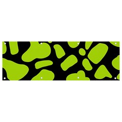 Neon Green Cow Spots Banner And Sign 9  X 3  by ConteMonfrey