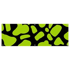 Neon Green Cow Spots Banner And Sign 12  X 4  by ConteMonfrey