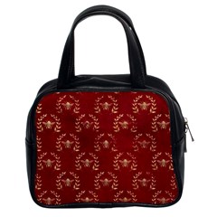 Golden Bees Red Sky Classic Handbag (two Sides) by ConteMonfrey