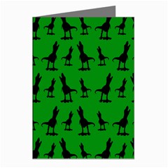 Green Dinos Greeting Cards (pkg Of 8) by ConteMonfrey