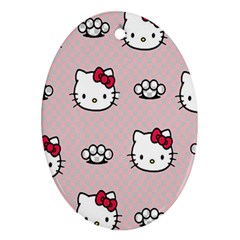 Hello Kitty Oval Ornament (two Sides) by nateshop