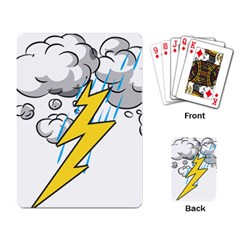 Storm Thunder Lightning Light Flash Cloud Playing Cards Single Design (rectangle) by danenraven