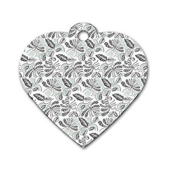 Batik-01 Dog Tag Heart (two Sides) by nateshop