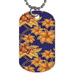 Seamless-pattern Floral Batik-vector Dog Tag (two Sides) by nateshop