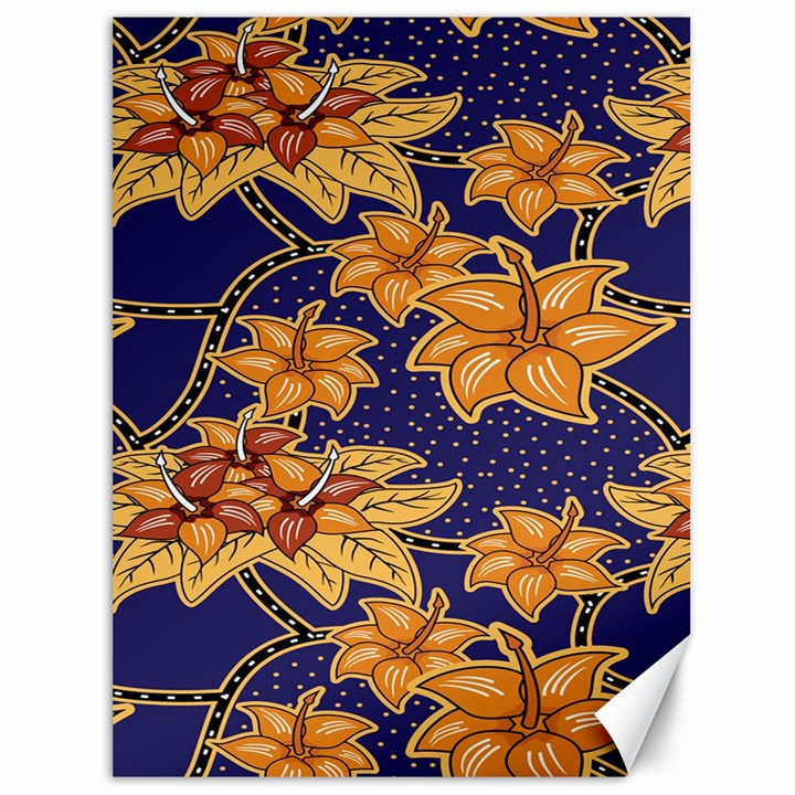 Seamless-pattern Floral Batik-vector Canvas 36  x 48 