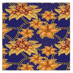 Seamless-pattern Floral Batik-vector Square Satin Scarf (36  X 36 )