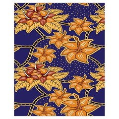 Seamless-pattern Floral Batik-vector Drawstring Bag (small)