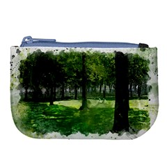 Beeches Trees Tree Lawn Forest Nature Large Coin Purse by Wegoenart