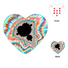 Fractal Abstract Background Playing Cards Single Design (heart) by Wegoenart