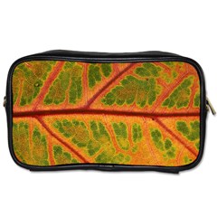 Leaf Veins Texture Autumn Fall Toiletries Bag (two Sides) by Wegoenart