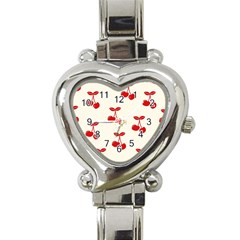 Cherries Heart Italian Charm Watch by nateshop