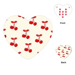 Cherries Playing Cards Single Design (heart) by nateshop