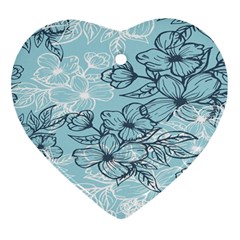 Flowers-25 Heart Ornament (two Sides) by nateshop