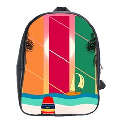 Beach Summer Wallpaper School Bag (xl)