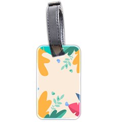 Border Leaves Design Frame Luggage Tag (two Sides) by Ravend