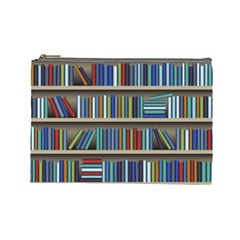 Bookshelf Cosmetic Bag (large) by Wegoenart