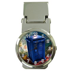 The Police Box Tardis Time Travel Device Used Doctor Who Money Clip Watches by Jancukart