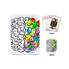Brain Left Logic Language Science Playing Cards Single Design (mini) by Wegoenart