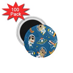 Seamless-pattern-funny-astronaut-outer-space-transportation 1 75  Magnets (100 Pack) 