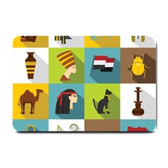 Egypt-travel-items-icons-set-flat-style Small Doormat by Jancukart