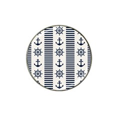 Nautical-seamless-pattern-vector-illustration Hat Clip Ball Marker (10 Pack) by Jancukart