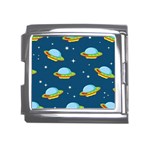 Seamless Pattern Ufo With Star Space Galaxy Background Mega Link Italian Charm (18mm)