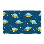 Seamless Pattern Ufo With Star Space Galaxy Background Magnet (Rectangular)