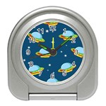Seamless Pattern Ufo With Star Space Galaxy Background Travel Alarm Clock